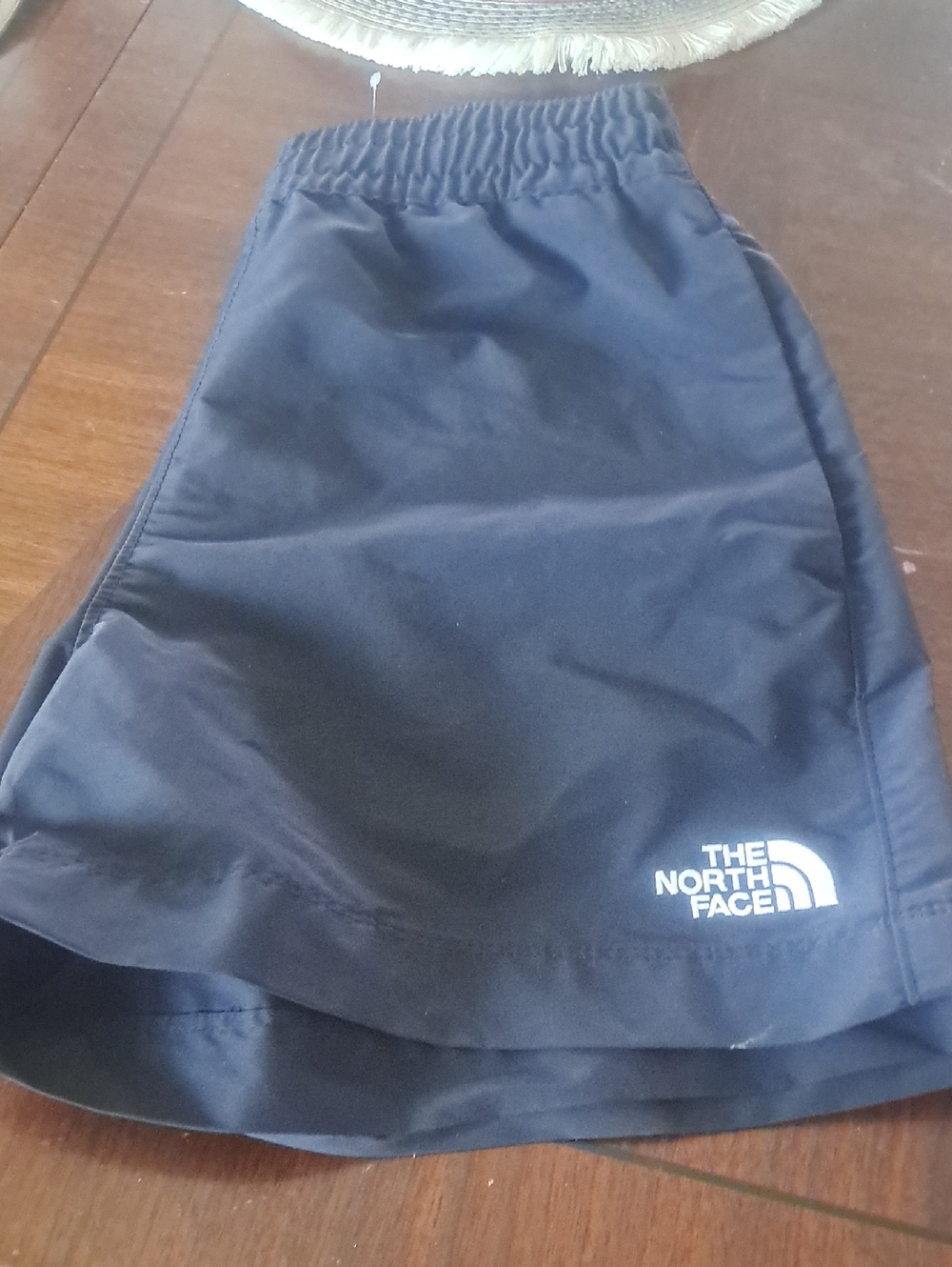 The North Face Navy Athletic Short with White Logo